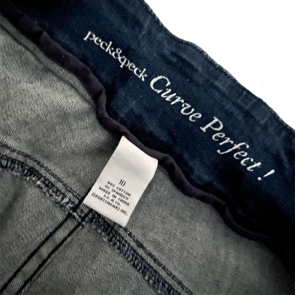 Peck & Peck Curve Perfect Pull-on Stretch Denim Jeans Perfect Condition NWOT - Picture 4 of 12